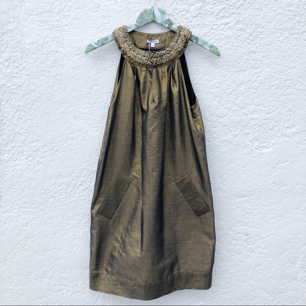 NWT Walter Baker Jeweled Around Neck Dress